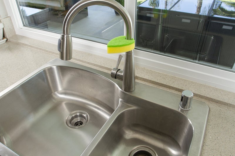 Evriholder Quick Dry Dishwashing Sponge, Versatile Slot to Clean Silverware, Easy to Hang on Any Faucet, Pack of 4 Sponges - Image 4